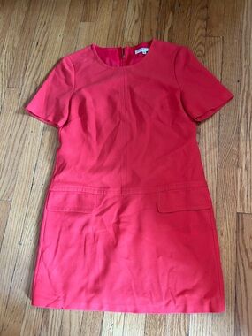 Trina Turk Coral-Red Shift Dress
